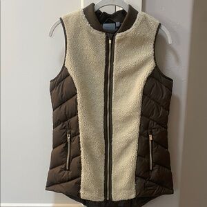 Athleta Brown and Cream Quilted Vest